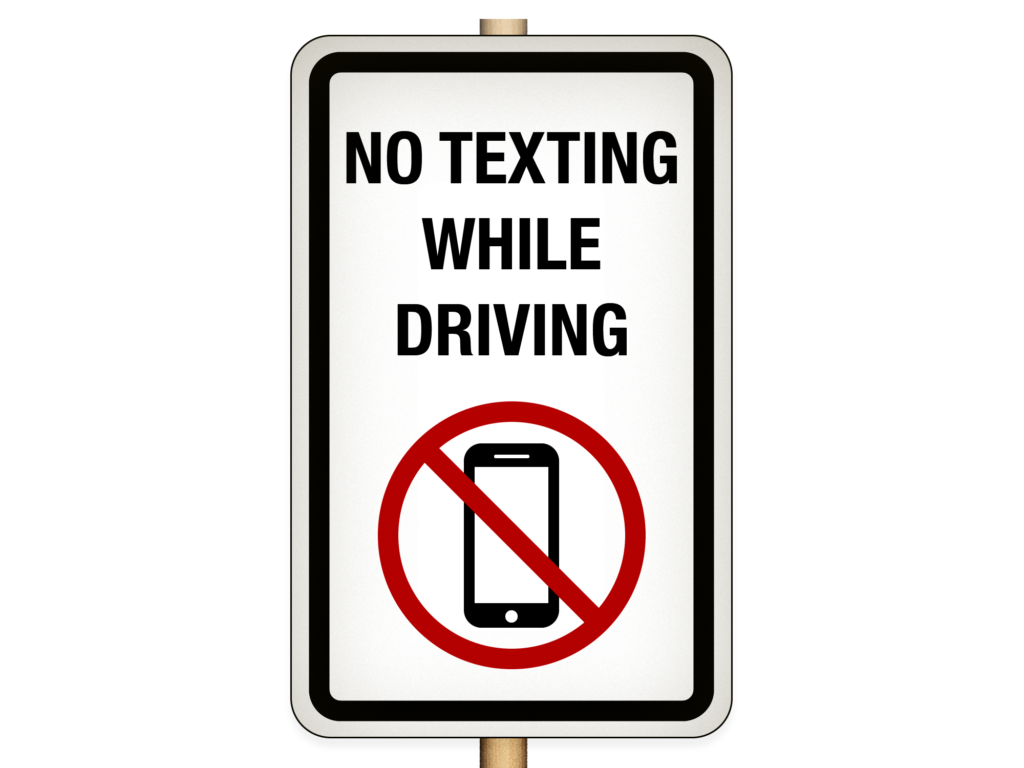 No Texting Sign 439664652442