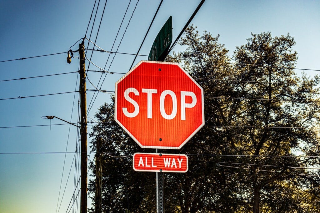 stop sign (Source: Pexels/Amanda Moore)