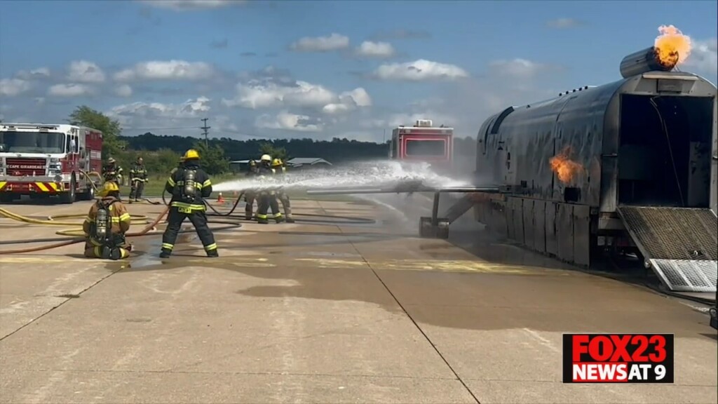 Aircraft Rescue Firefighting Training At Cape Girardeau Regional Airport