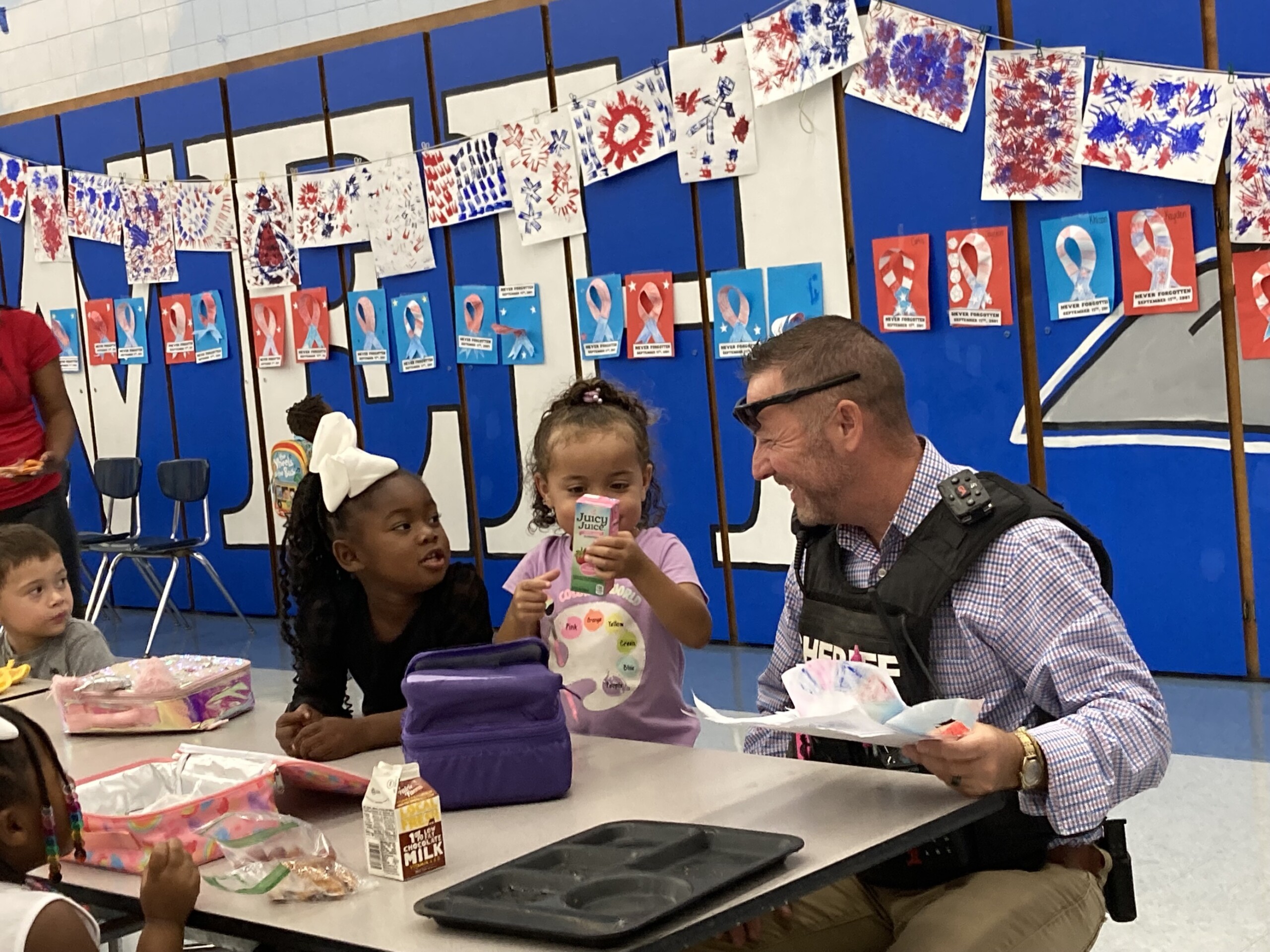 First responders, elementary students in Charleston, MO come together