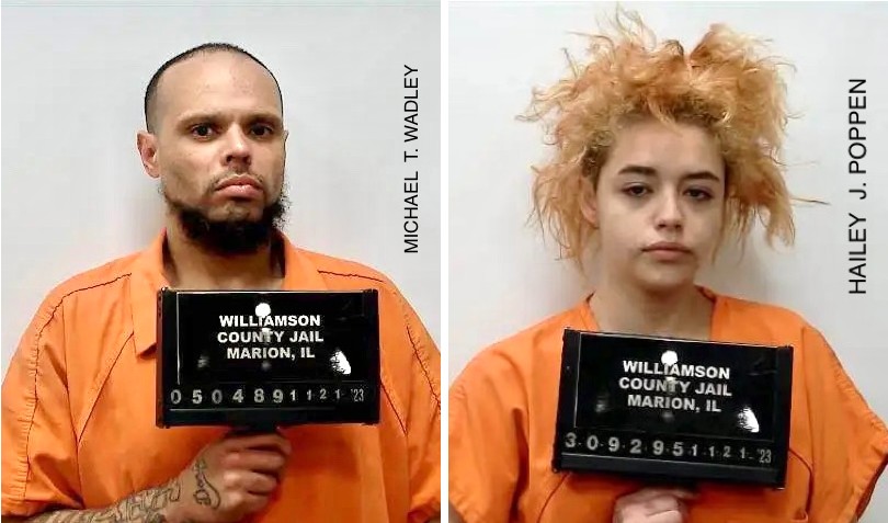 Michael T. Wadly and Hailey J. Poppen (Source: Williamson County Sheriff's Office/Facebook)