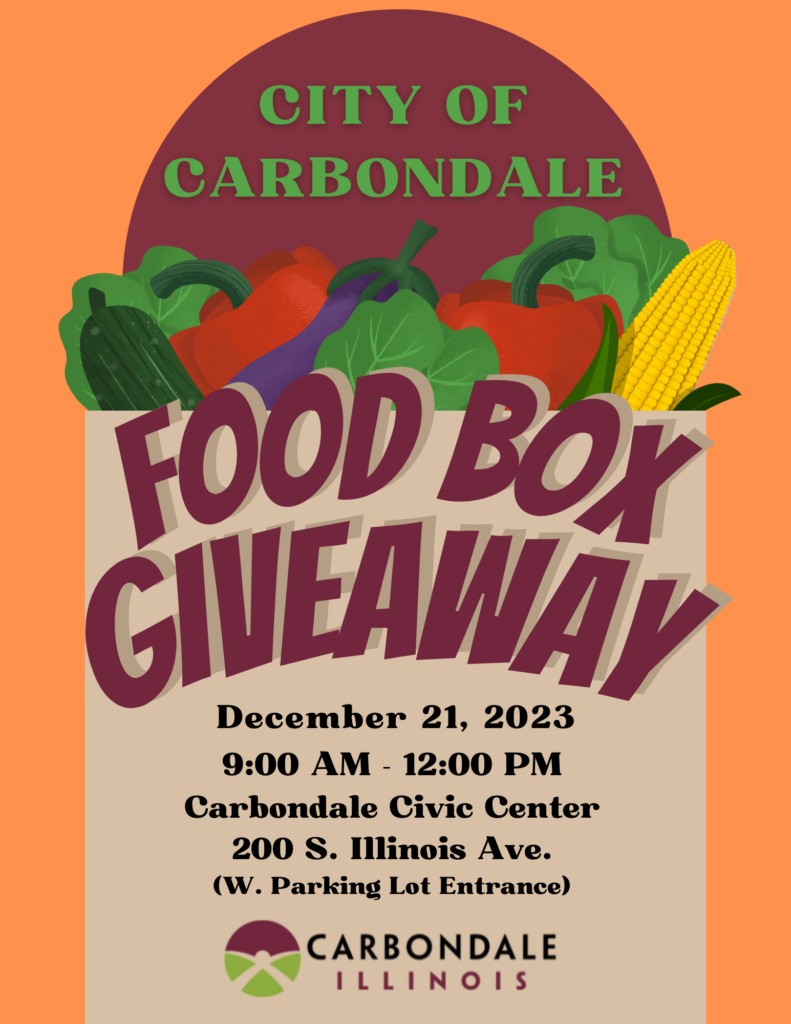 Carbondale Food Box Giveaway flier (Source: City of Carbondale)