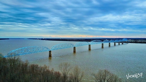 U.S. 45 Ohio River "Brookport" Bridge (Source: Paducah Drone)