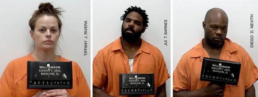 Tiffany J. Rivera, Jui T. Barnes, Diego D. Nevith (Source: Williamson County Sheriff's Office/Facebook)