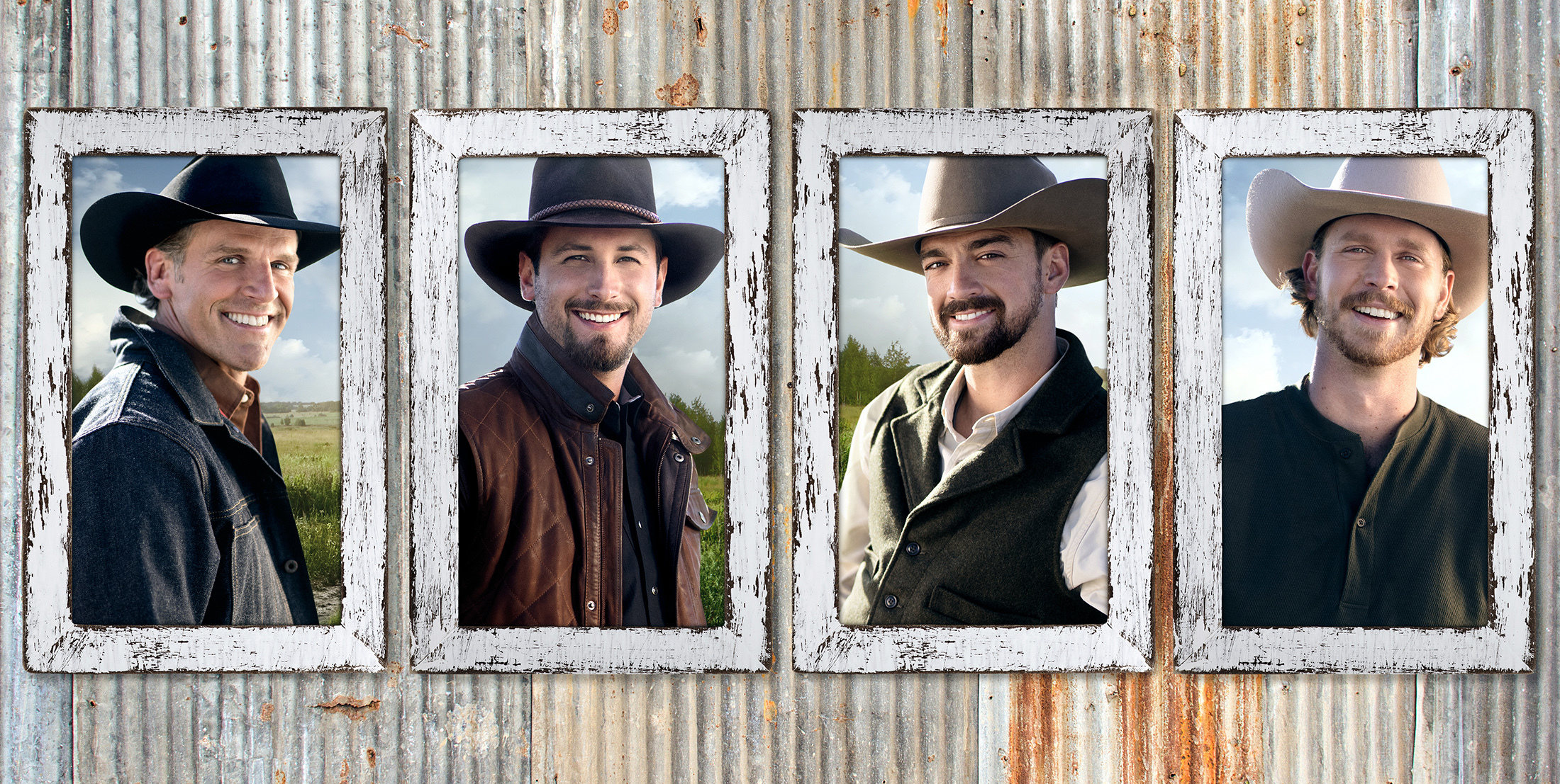 L-R: Farmer Ty, Farmer Mitchell, Farmer Brandon, Farmer Nathan. CR: Michael Becker / FOX. ©2023 FOX Media LLC.