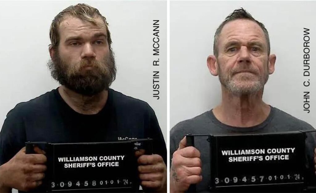 Justin R. McCain and John C. Durborow (Source: Williamson County Sheriff's Office/Facebook)