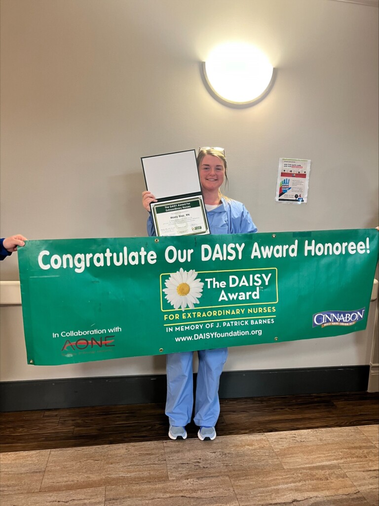 Madyson Blair, RN, as honored with the DAISY Award for Extraordinaor Nurses. (Source: Baptist Health Paducah)