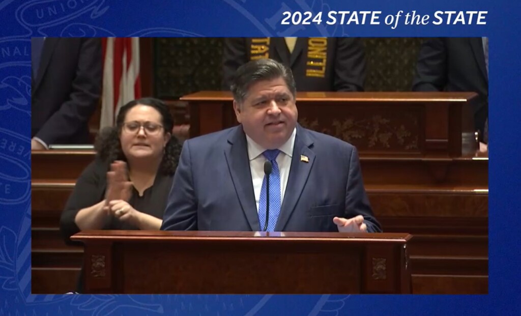 Gov. JB Pritzker give the 2024 State of the State Address (Source: illinois.gov)