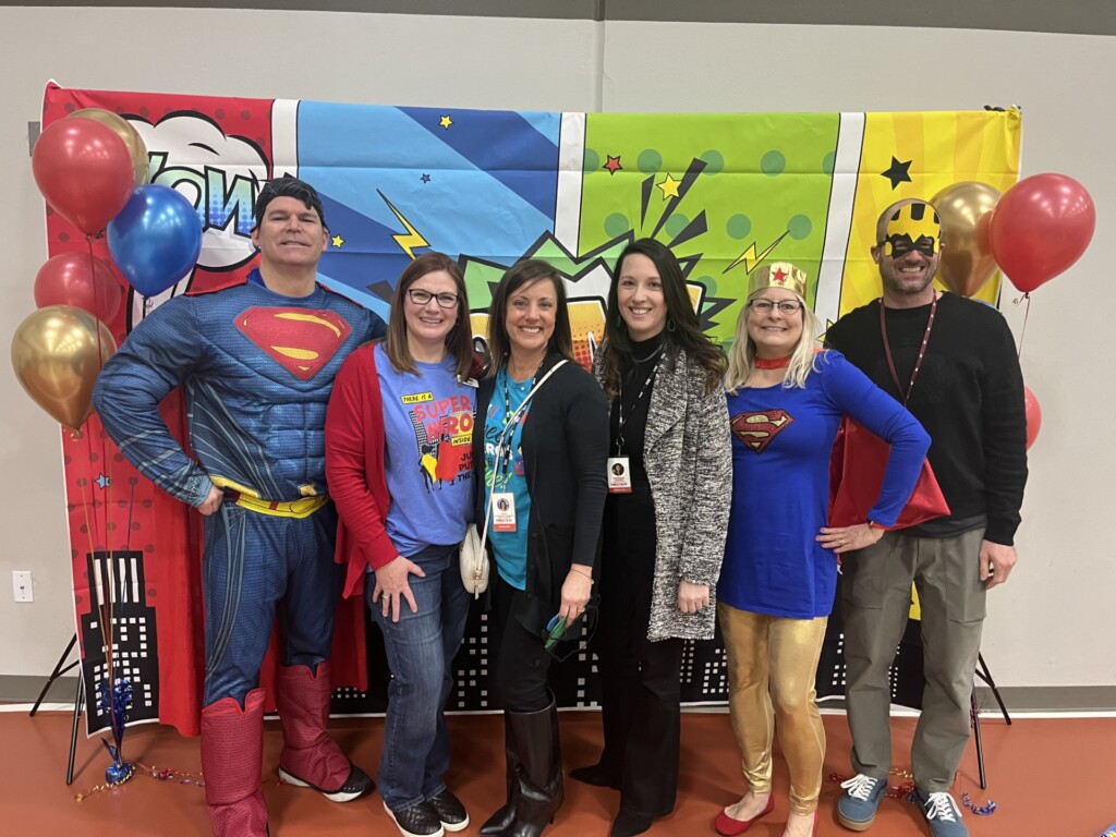 FOX23 employees and Comunity Counseling Center Foundation representatives attend the Superheroes Have a Heart for Kids luncheon. (Source: FOX23 General Manager Kristie Giompoletti-Shamoun)