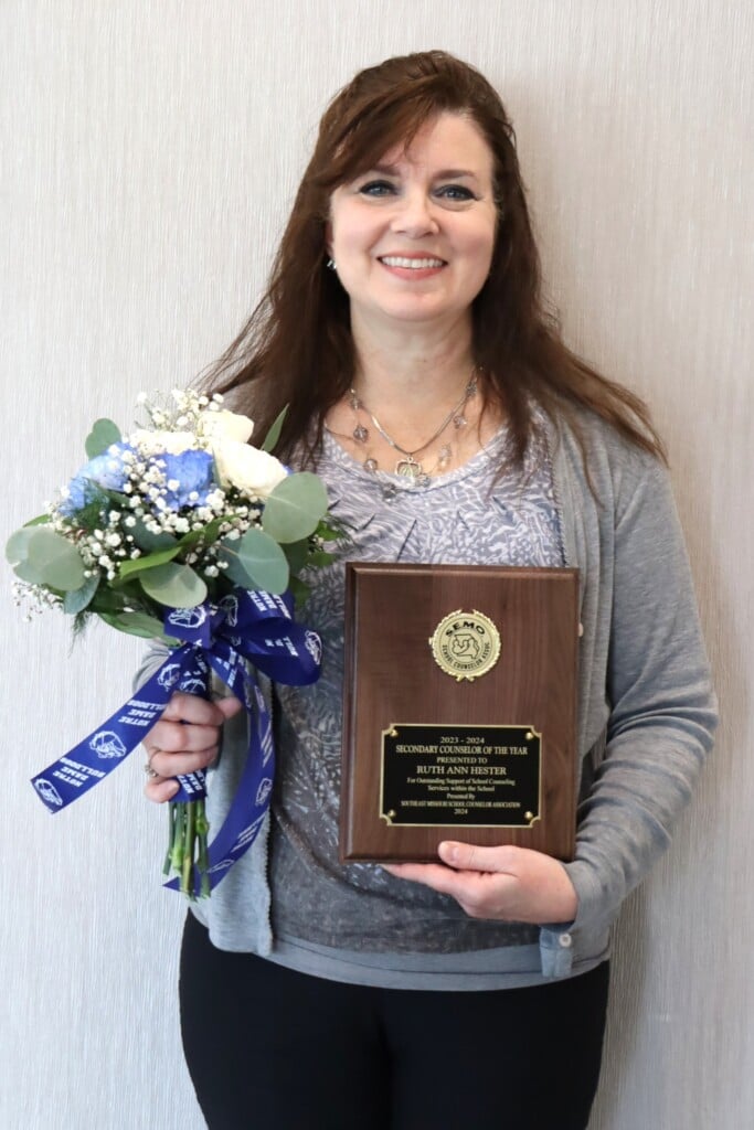 Ruth Ann Hester was named the 2024 SEMOSCA Secondary Counselor of the Year. (Source: Notre Dame Regional High School)