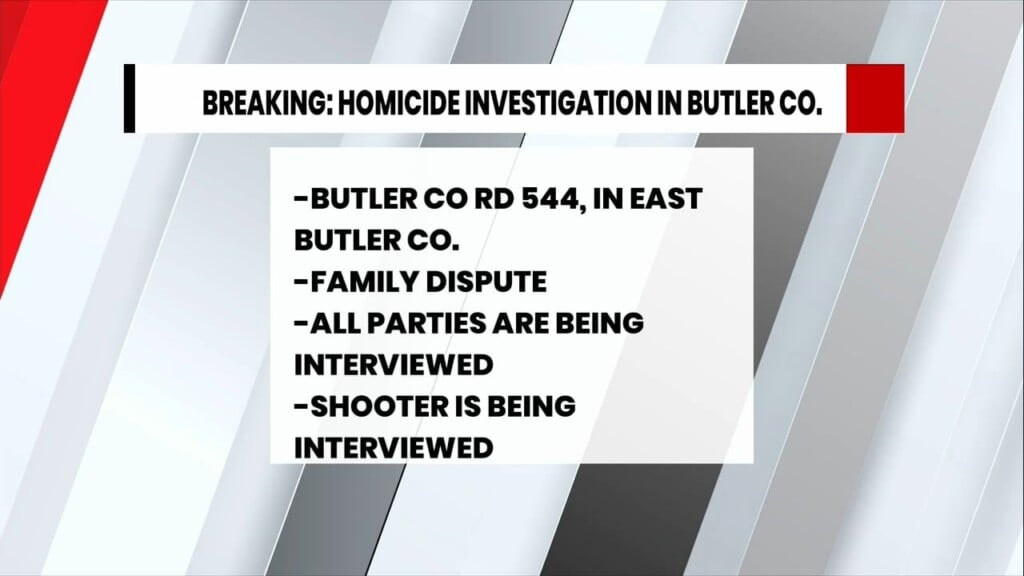 Homicide Investigation In Butler County