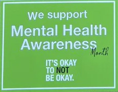 Mental Health Awareness Month sign