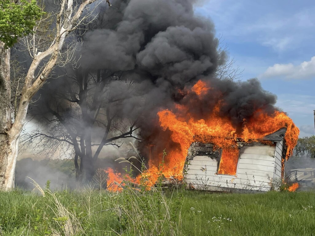 fire on New Liberty Church Road (Source: West McCracken Fire/Rescue Facebook)
