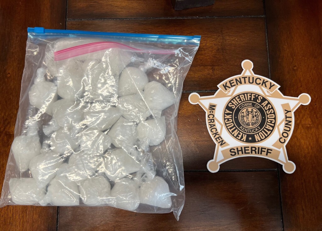 A safe was found to contain more than 700 grams of crystal methamphetamine. (Source: McCracken County Sheriff's Office/Facebook)