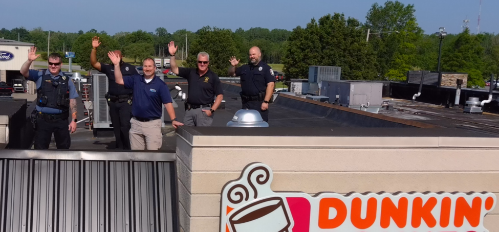 Cop on a rooftop (Source: Carbondale Police Department)