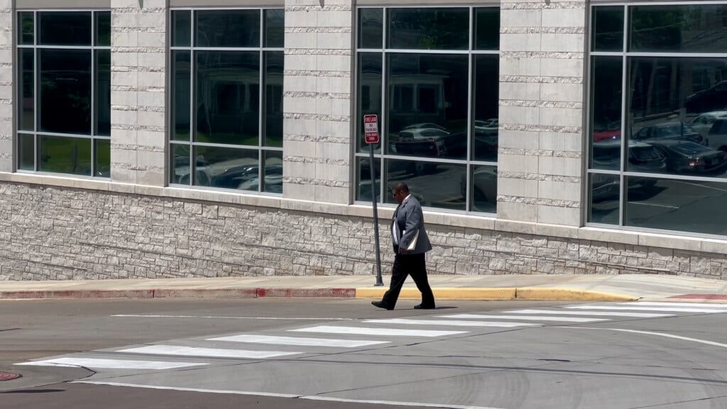 Wavis Jordan walks out of the courtroom.