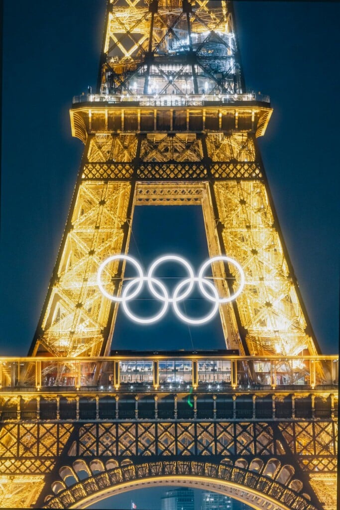 Eiffel Tower with Paris 2024 Olympic Rings (Source: Pexels/Alex Wolf mx)