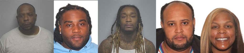 Johnny Dewayne Thomas, Otis D. McKinney, Martigo Rochod Matchem, Jose Montrell Harmon and Larena S. Cleary (Source: Paducah Police Department)