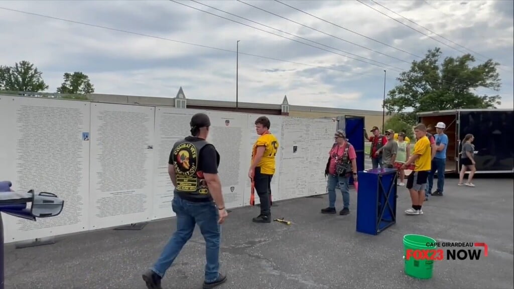 Memorial Wall of Remembrance set up in Marion Illinois to honor ...