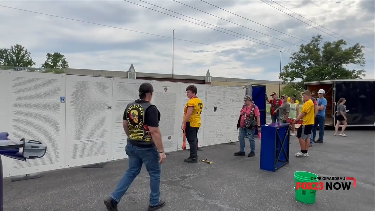 Memorial Wall Of Remembrance Set Up In Marion Illinois To Honor 