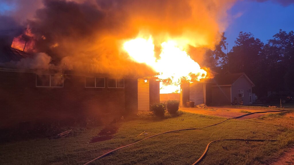 A fire destroyed a house in Kennett on June 28. (Source: Kennett Fire Department/Facebook)