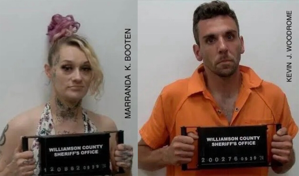 Marranda K. Booten and Kevin J. Woodrome (Source: Williamson County Sheriff's Office)
