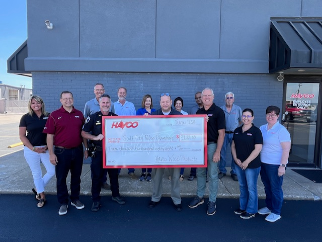 Havco Wood Products donated money in order for the Scott City Police Department to purchase ballistic vests. (Source: Scott City Police Department)