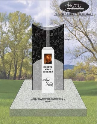 Cheryl Anne Scherer monument rendering
