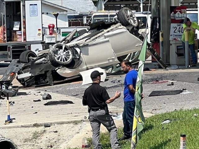 A multi-county police chase ended in a three-vehicle crash in LaCenter on July 12. (Source: Ballard County Emergency Management/Facebook)