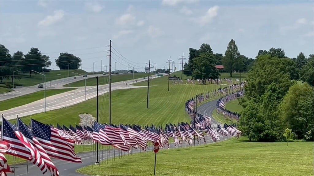 Avenue Of Flags To Remember Veterans