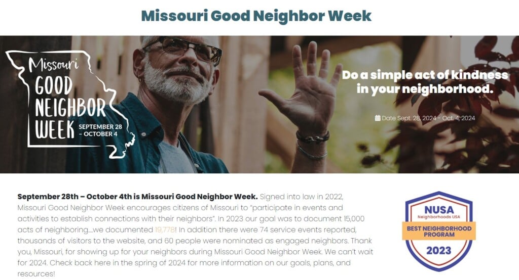 Missouri Good Neighbor Week website