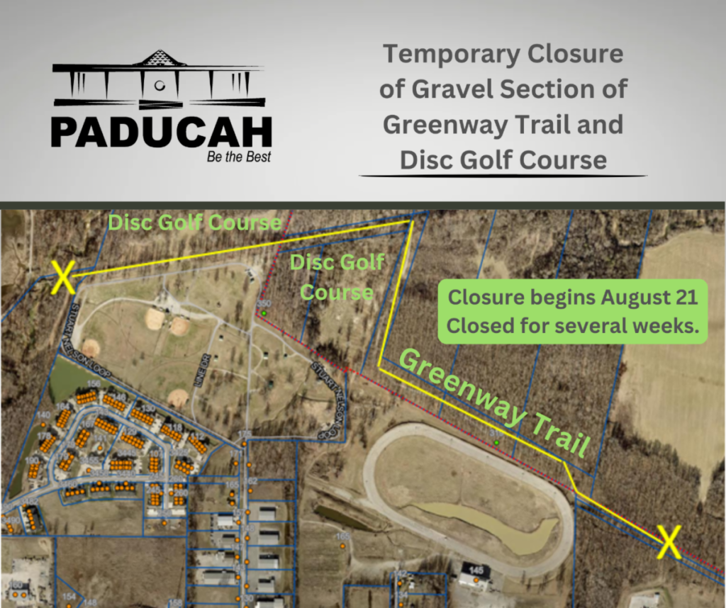 Greenway Trail closure (Source: City of Paducah)