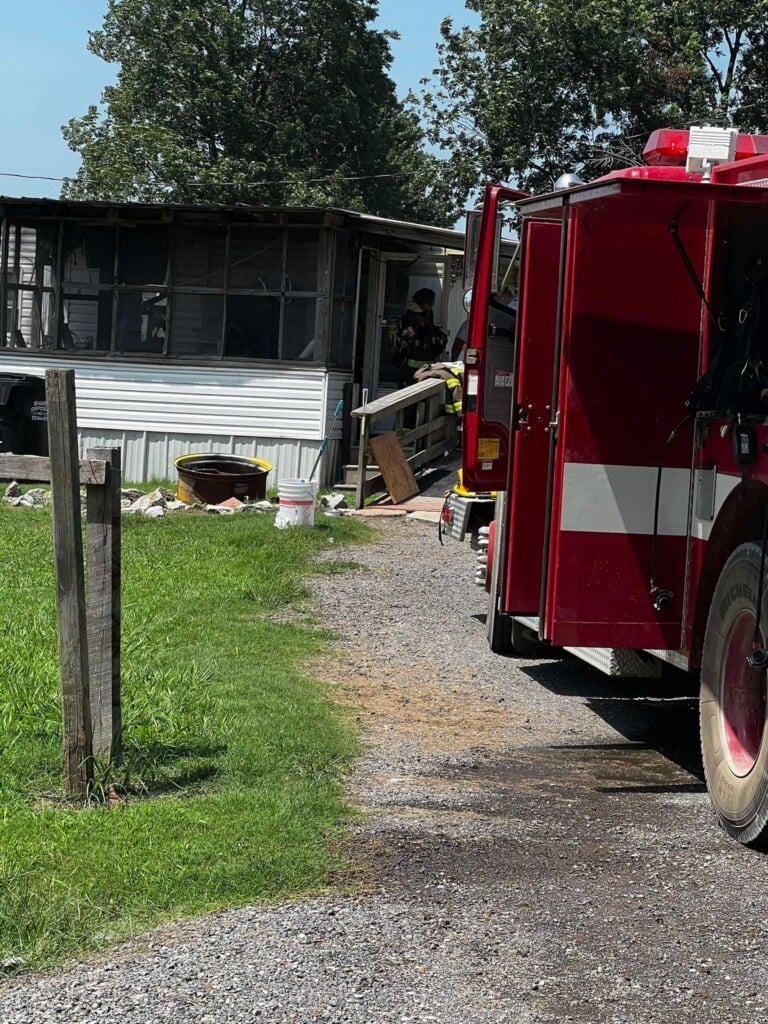 A fire damaged a home in Holland on August 1. (Source: Steele Fire Department/Facebook)