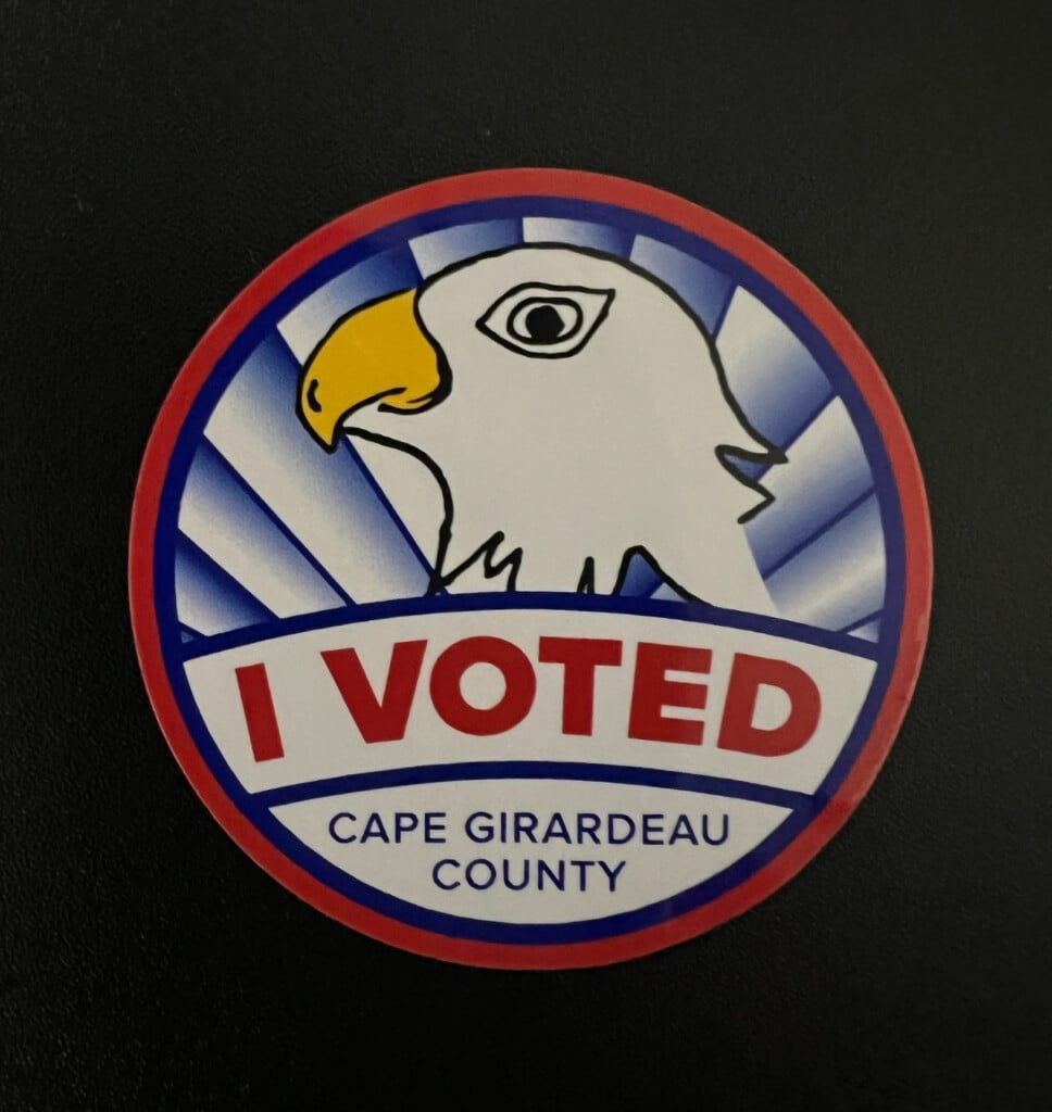 I voted sticker for Cape Girardeau County