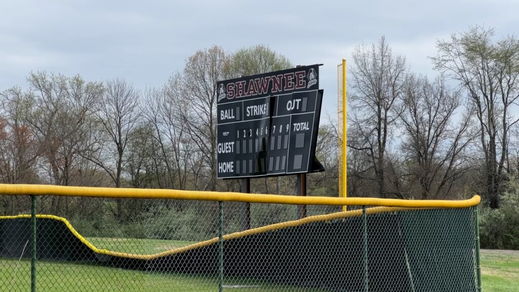 Baseball scoreboard and fence damaged in storm