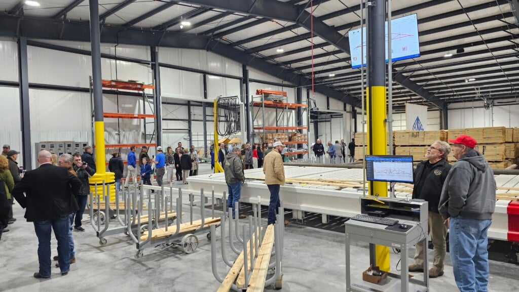 Community members touring the TrussWorks facility in Jackson, MO.