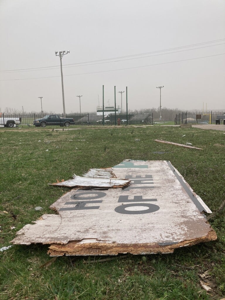 Thumbnail 31425 Tornado Damage Home Of Pirates Sign Fb Field