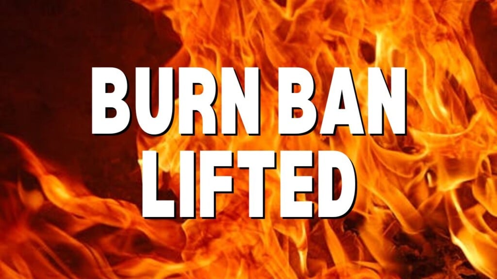Burn Ban Lifted