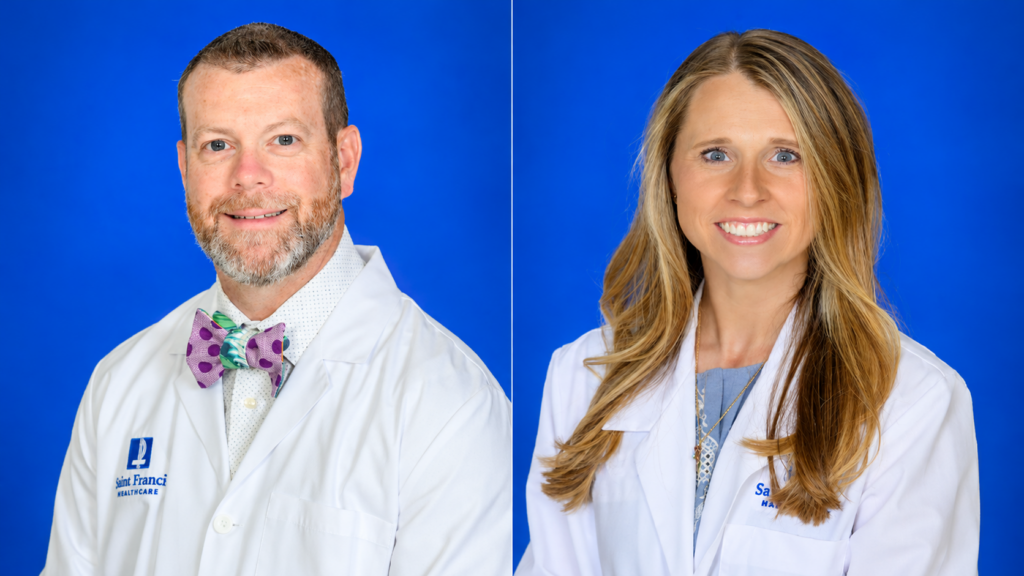 Smiling Medical Professionals On Blue