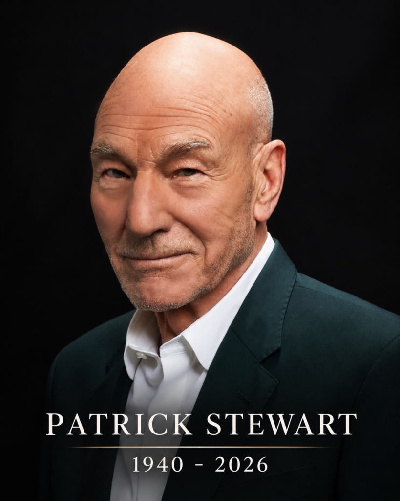 Dignified Memorial Portrait Of Patrick Stewart