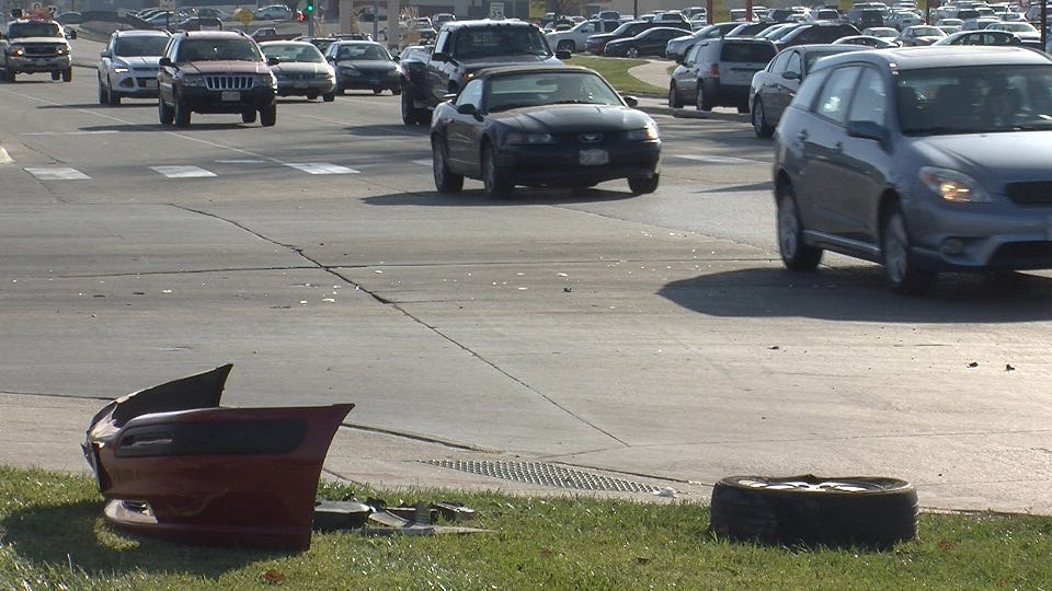 Car accident sends multiple people to the hospital by ambulance