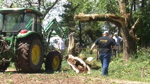 Cleanup begins in York after tornado damage