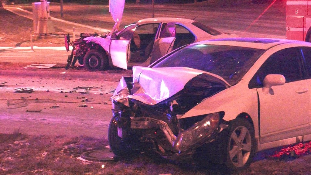 Car crash sends one person to the hospital