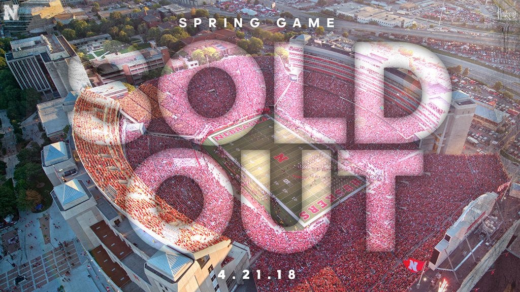 Breaking Husker Spring Game Sold Out