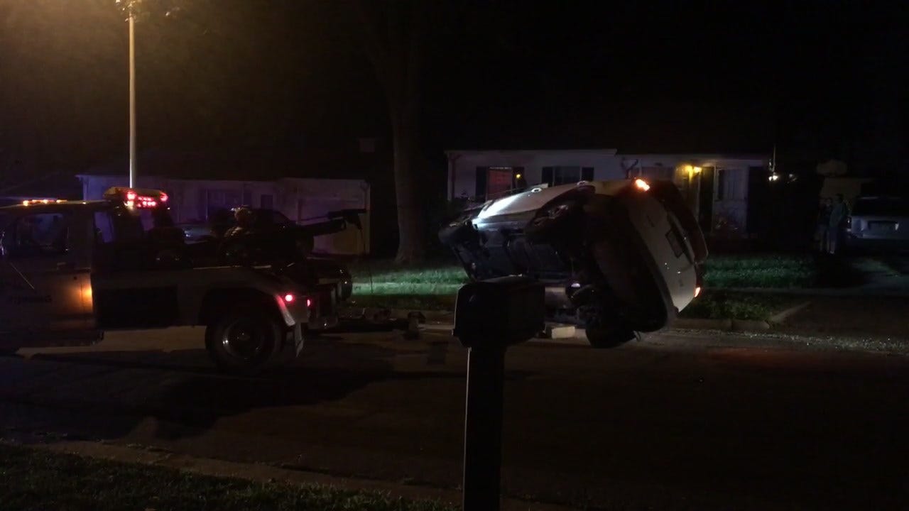 Overnight rollover crash sends one to the hospital