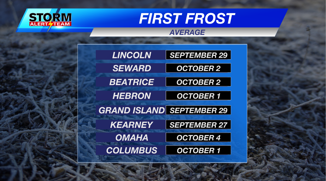 First fall frost expected for some overnight