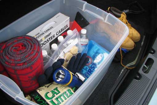 What should you include in a winter weather emergency kit?