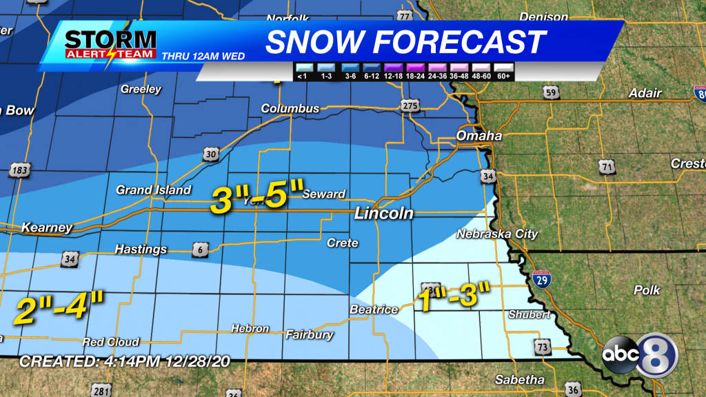 UPDATE: Winter storm to impact southeast Nebraska