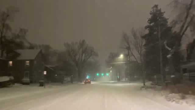 Raw Video: Snow Storm Overnight 12/29
