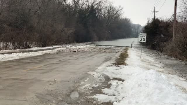 Ice & Water Minor Flooding Near Fremont January 30